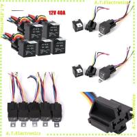 ราคา [ พร้อมปลั๊ก ] รีเลย์ 12vและ24v รีเลย์ 5 ขา / รีเลย์ 4 ขา [ ทนกระแสสูง 40A ] relay 12v​24v relay 5 ขา 40Aพร้อมทุกวันค่ะ (13431098182)