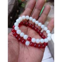 ราคา MERAH สร้อยข้อมือผสมทับทิมสีแดงสยามและไฟ (52402926857)