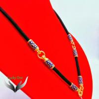 ราคา สร้อยพระเชือกร่ม ทองลงยาน้ำเงิน หุ้มทองคำแท้ 96.5% ความยาว 28 นิ้ว คล้องพระได้ 3 องค์ (13021832567)