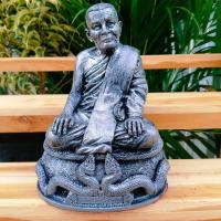 ราคา หลวงปู่แหวน สุจิณโณ วัดดอยแม่ปั่ง ฐานพญานาคคู่ สีโลหะเก่า หน้าตัก 5 นิ้ว บูชาคุณงามความดีพระอรหันต์แห่งภาคเหนือ (23832017899)