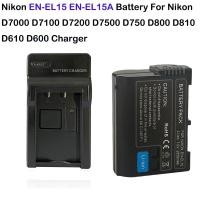 ราคา แบตเตอรี่ Nikon EN-EL15 EN-EL15A สําหรับ Nikon D7000 D7100 D7200 D7500 D750 D800 D810 D610 D600 Charger (43414515233)