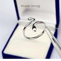 ราคา แหวนลาย งู ดีไซน์มินิมอล แหวนเงินแท้ 92.5 : E-v-Sna4 (41772527683)