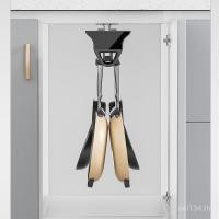 ราคา ไม้แขวนเสื้อ ครัวเรือนด้านข้างติดตู้เสื้อผ้าดึงออกหดทางเข้าตู้สไลด์ราวกางเกงชั้นเก็บตะขอแขวนครัวแม่บ้าน HBZR (52601963914)