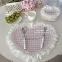 ราคา แผ่นรองจาน หนัง แผ่นรองจานลายลูกไม้ กันน้ำ&กันน้ำมัน สําหรับตกแต่งบ้าน (40925793338)