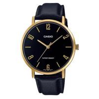 ราคา Casio Standard นาฬิกาข้อมือผู้ชาย สายหนัง รุ่น MTP-VT01GL,MTP-VT01GL-1B2 - สีดำ (7063259886)