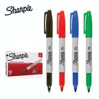 ราคา Sharpie Marker ปากกาเคมี ปากกา Permanent ชาร์ปี้ Fine 1.0mm (กล่องละ 12 ด้าม) (4145612795)