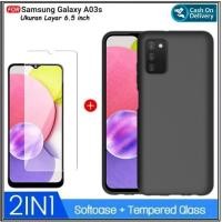 ราคา 2in1 Case Samsung A03s SoftCase Premium Casing ฟรีกระจกนิรภัย Galaxy A03s (54202159885)
