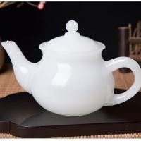 ราคา [กาน้ำชา] กาน้ำชาหยกพอร์ซเลนสีขาวชุดน้ำชาเพื่อสุขภาพกังฟูจีนเดี่ยว (29772522294)