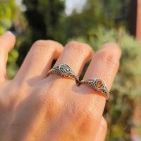 ราคา Ps_present : Peridot~Citrine Vintage Rings แหวนเพอริดอท​​~ซิทริน ก้านแหวนแต่งลายวินเทจ ตัวเรือนเงินแท้ 925​  (44212275082)
