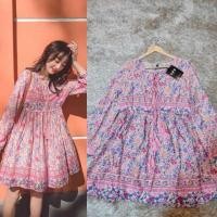 ราคา ป้าย y.p.y เดรสผ้าสปันเนื้อนิ่ม ลายดอกสีสวยชัด (7736010628)