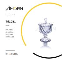 ราคา (AMORN ) TG1031 - โถแก้วเล็ก ลายคริสตัล เจียระไน มีฝาปิด เหมาะสำหรับใส่ขนม หรือ สิ่งของต่างๆ (40251205729)