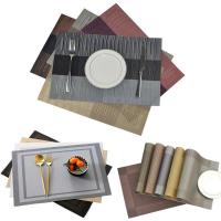 ราคา Table Mat Set 4/6Pcs Non-Slip Bowl Pad Coasters Waterproof Table Cloth PVC Dining Table Placemats Set Cup Mat (41304664516)