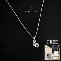 ราคา สร้อยคอเงินแท้92.5 รูปกระต่ายมงคล เคลือบทองคำขาว18k ไม่ลอกใส่โดนน้ำได้ ฝังเพชรสวิสแถมฟรีเซตของขวัญ (25164527348)