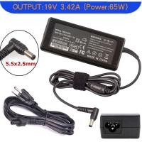 ราคา 19V 3.42A 5.5mm*2.5mm AC Adapter 65W Charger Power Supply Cord For Toshiba Satellite Asus Laptop (2190712480)