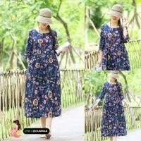 ราคา ชุดเดรสคลุมท้องสไตล์เกาหลี เนื้อผ้าสปันนิ่มเบาใส่สบาย AA2832 (4803652881)