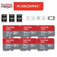 ราคา SANDISK Micro SDcard Ultra 32GB/64GB/128GB/256GB/512GB/1TB A1 UHS-1 C10 U1 memory card โทรศัพท์ แท็บเล็ต APACER (40727006539)