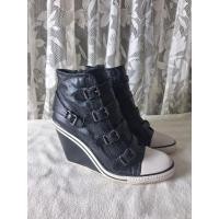 ราคา รองเท้าผ้าใบหนังสีดำหุ้มข้อ(แบรนด์ASH) แบรนด์แท้ ไซส์ 40 (25.0CM.) (26280814791)