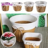 ราคา อัลซาร์ กระถางดอกไม้ถัก,เชือกกระดาษถักกระถางต้นไม้กันน้ํา,ออกแบบอุปกรณ์สวนใช้งานง่ายตะกร้าทอทรงกลมสําหรับพืชในร่มกลา (46000866839)