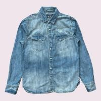 ราคา Nano-Universe Pearl-snap Western Denim Shirt (24334260862)