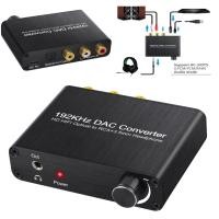 ราคา 192kHz DAC 5.1CH Audio Decoder converter Adapter For Dolby DTS AC3 to 2.0CH Optical Coaxial to RCA 3.5mm Audio Digital C (24831099741)