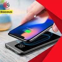 ราคา ส่งเร็ว/แท้Baseus แบตสำรองไร้สาย มีจอกระจกดิจิตอลบอกสถานะ Wireless PowerBank 8000mAh รองรับชาร์จไร้สาย fastcharge (22213209641)