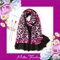 ราคา ผ้าพันคอลายเสือ ผ้าคอตตอนนุ่ม By Millie Thailand (12970257498)