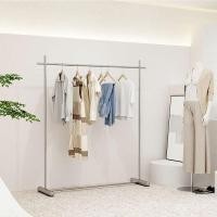 ราคา ไม้แขวนเสื้อไม้แขวนเสื้อแบบตั้งพื้น เด็กร้านขายเสื้อผ้าแสดงร้านขายเสื้อผ้าชั้นวางสแตนเลสนากาจิมะผู้ชายผู้หญิงยืนแสดงมือถือ ฉ2ของ (46852180259)