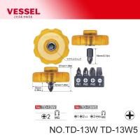 ราคา VESSEL No.TD-13W5/TD-13W/TD-13-P2/TD-13-S6 ไขควง Super Stubby พร้อมดอกไขควงแบบถอดเปลี่ยนได้ (26789143555)