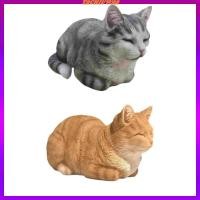 ราคา [ทาจิอูวา2] คิตตี้หุ่นนอนแมวรูปปั้นขนาดกะทัดรัดตกแต่งเรซิ่นรูปปั้นสัตว์แมว (47952102643)