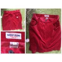 ราคา กระโปรง guess@jeans กำมะหยี่สั้นแดง (3202192147)