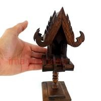 ราคา ศาลพระภูมิบ้าน จิ๋ว มีขาตั้ง ศาลไม้เจ้าที่ ศาลไม้เรือนไทย ศาลตายายไม้ บ้านทรงไทย ไม้แกะสลัก งานแกะสลัก ของสะสม (27129285570)