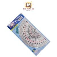 ราคา ไม้บรรทัดองศา ไม้โปรแทรกเตอร์ ไม้บรรทัดครึ่งวงกลมขนาดใหญ่ WINQ No.8 18cm.- Thu Tame เครื่องเขียน (51053036778)