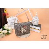 ราคา กระเป๋าลายน้องแมวคิตตี้ฉลุลายหัวใจประดับคริสตัล แบรนด์แท้ Parlontis % รหัสรุ่น P-8925L200 (3758251710)