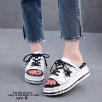 ราคา รองเท้าผ้าใบ แบบเปิดส้น สไตล์สปอร์ต พื้นนิ่ม สูง 2 นิ้ว (1512821403)