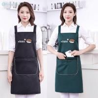 ราคา ผ้ากันเปื้อนในครัว ผ้ากันเปื้อนบาร์บีคิวกันน้ำสำหรับผู้หญิงพร้อมกระเป๋า ผ้ากันเปื้อนพนักงานเสิร์ฟ ชุดทำงานร้านทำเล็บ อุปกรณ์ครัว TH (27034878713)