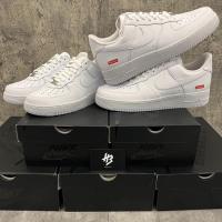 ราคา [ของแท้] Supreme X Nike Air Force 1 White +เชือกแดง (พร้อมส่ง) (22521263795)