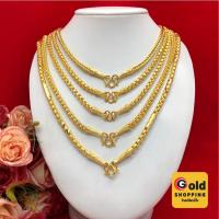 ราคา สร้อยคอทอง 3 บาท ความยาว 24 นิ้ว ลายสี่เสา,เบนซ์, ผ่าหวายตัดลาย, ทาโร่, ผ่าหวายคั่นปล้อง ทองชุบ ทองปลอม ใส่ออกงานได้ (41201509971)
