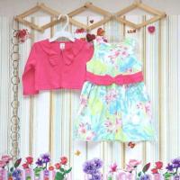 ราคา Carter's - ชุดเดรสแขนกุดสีฟ้าผูกโบว์ที่เอวพร้อมกับเสื้อคลุมสีชมพู (1121247911)