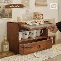 ราคา Vintage Farmhouse - ตู้เก็บแก้ว ตู้เก็บของ ตู้ไม้กระจก ใช้เก็บของ ตั้งโชว์สไตล์วินเทจ (29485798006)