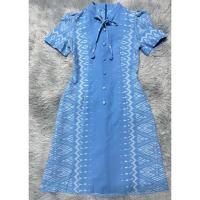 ราคา เดรสผ้าไทย ผ้าฝ้ายอัดกาว ไม่บาง สภาพนางฟ้า100% #ชุดผ้าไทยคุณครู (41567317595)