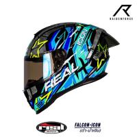 ราคา หมวกกันน็อค Real Helmet Falcon-Icon ดำ/น้ำเงิน (18382195452)