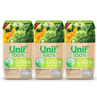 ราคา ยูนิฟน้ำผักใบเขียวผสมน้ำผลไม้รวม100เปอร์เซ็นต์ 200มล. แพค 3 Unif Green Veggie100 200mlX3 [8850388546087] (46602401681)