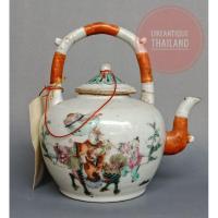 ราคา กาน้ำชากระเบื้องจีนของเก่าน่ารัก(Antique Chinese tea pot ) (7661751805)