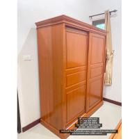 ราคา ตู้เสื้อผ้าไม้สักทองแท้ 100% สูง 180 เซ็นต์กว้าง 150 เซนต์ลึก (27308632744)