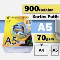 ราคา กระดาษ A5 70gsm 900 แผ่น (Lucky Star) กระดาษภาพถ่าย/กระดาษอเนกประสงค์/Kertas A5 สําหรับเครื่องพิมพ์เลเซอร์, เครื่องถ่ายเอกสาร, Inkjet (49051691415)