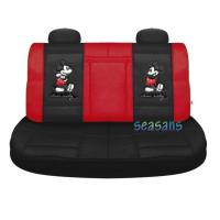 ราคา หนังPVC หุ้มเบาะด้านหลังรถเก๋ง4ประตู #Mickeyมิกกี้เม้าส์ สีดำ+แดง ลิขสิทธิ์แท้ (423423914)