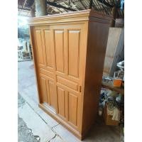 ราคา ตู้ผ้าไม้สักแบบบานสไลด์ขนาด120*180 (29940147105)