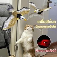 ราคา นกอินทรีย์แบบใส่แบตเตอรี่ เหยี่ยวไล่นกพิราบ ไล่นกพิราบในบ้าน ใส่ถ่าน AA 2 ก้อน มีเสียง ปีกขยับได้ มีไฟที่ตา ของเล่นแมว (41359398470)