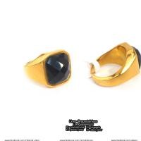 ราคา แหวนทองนิลดำกลมรุ่น1 onyx นิลดำ ring สแตนเลสแท้ (8411465669)