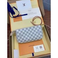 ราคา LOUIS VUITTON CLÉ MENCE Damier Azur กระเป๋าสตางค์ผู้หญิงสีขาว ออกแบบลายเช็กเกอร์บอร์ดพร้อมชิ้นส่วนโลหะสำหรับซิปรองรับการเปิดปิด และMahjong Baguette (45953251880)